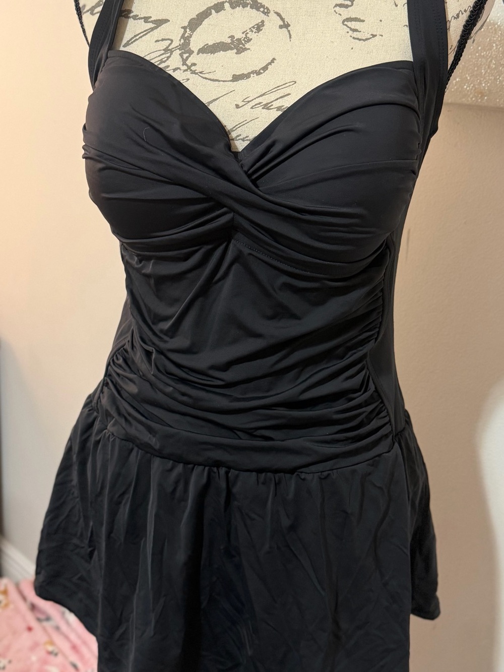 Classic Black One-Piece Swim Dress